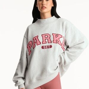 SET X PARKE Varsity Mockneck - Baked/Rhubarb